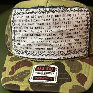 OTTO Camouflage and Text Print Hat
